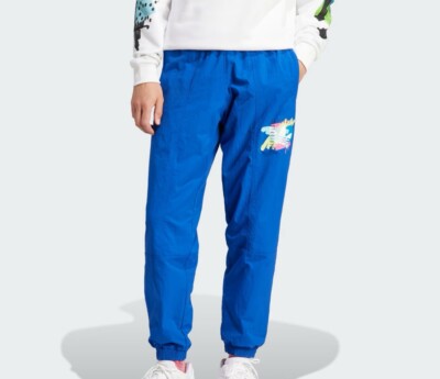 Adidas Original Logo Retro Blue Track Run Gym Jogger Athletic Pants Mens XL New