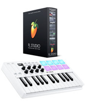 FL Studio Producer 2024 BOXED  w/ M-WAVE 25 k MIDI Keyboard Controller Bundle