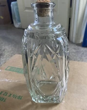 Vintage Scotland 8" Crystal Liquor Glass Bottle Decanter 