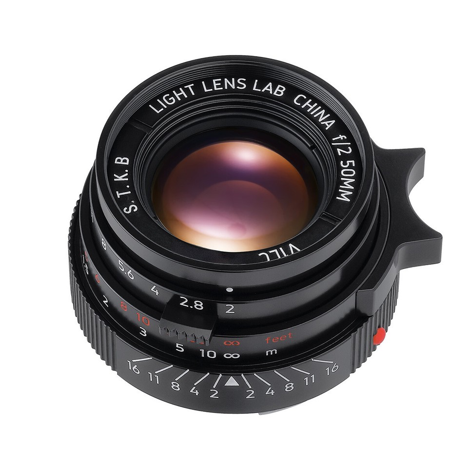 Obiettivo 50mm F2 Light Lens Lab Per Leica M - Vernice Nera, Ottica Manuale, Compatibile Con M3, M6, M240, M11