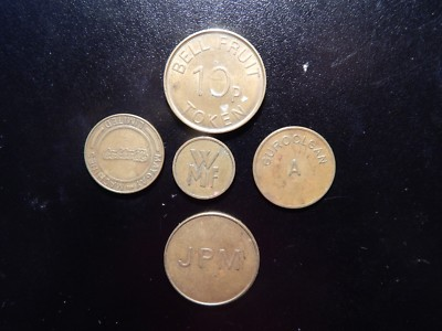 #ad FOREIGN 20 P WMF JPM EUROCLEAN A AND BELL FRUIT 10P TOKENS YY276XXX $13.76