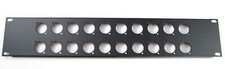 PROCRAFT AFP2U-20X-BK 2U 16 ga Formed Aluminum Rack Panel w/ 20 "D" punches
