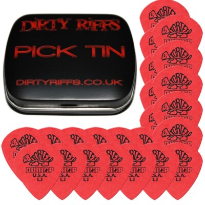 24 x Dunlop Tortex Jazz Light Sharp L3 0,50 mm Plektren Plektren - in einer Plektrumdose