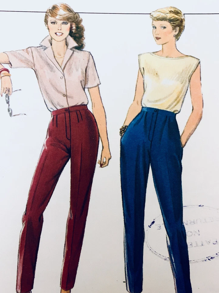 STYLE Vintage Sewing Pattern 2991 Misses High Waisted Pleated Pants Sz 12 UNCUT - Image 2 of 3