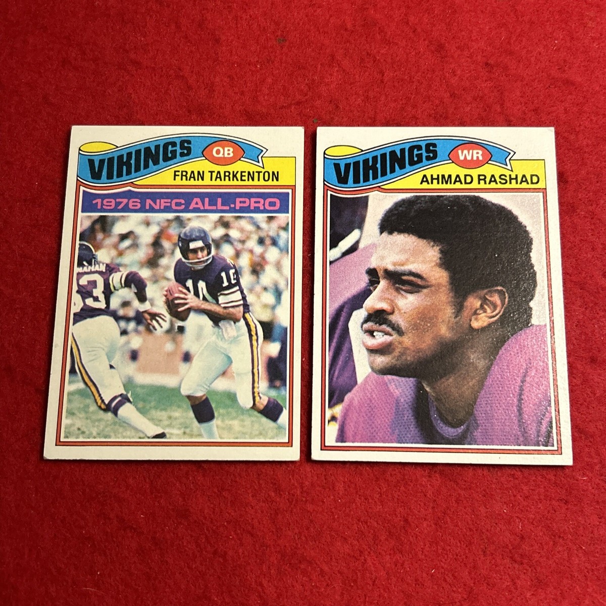 1977 Topps - Fran Tarkenton All-Pro #400 and Ahmad Rashad #359 | eBay
