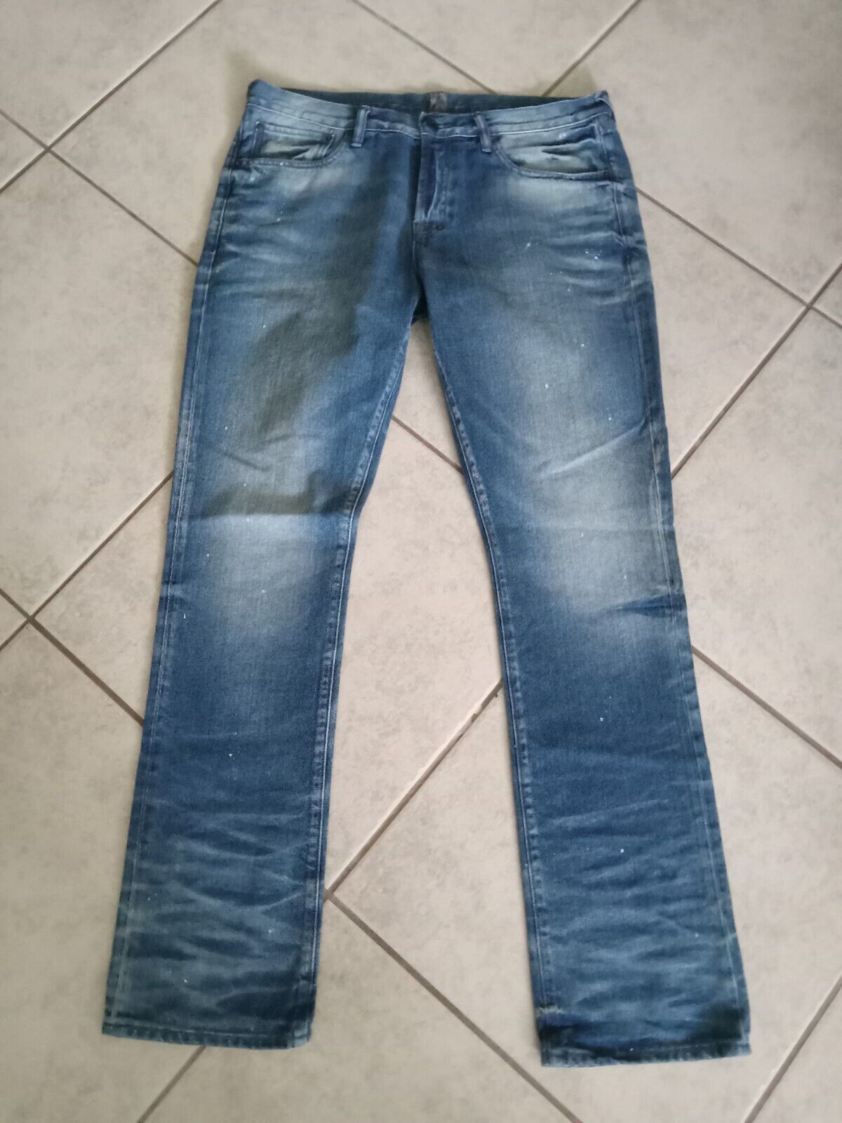 prps jeans Demon Cut Distressed Splatter 38x34