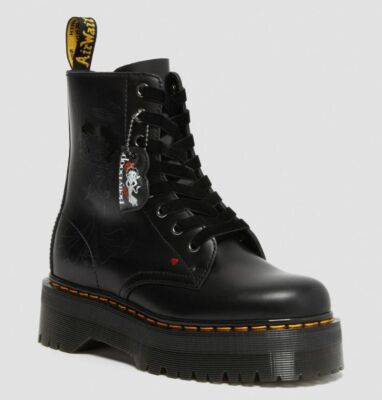 Dr. Martens 8 Loch Jadon Black Betty Boop Polished Smooth