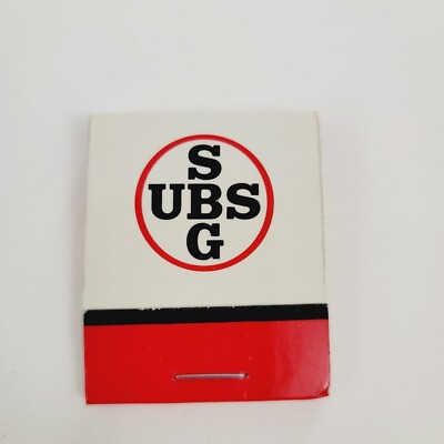 Vintage UBS SBG union Bank Of Switzerland Matchbook Advertising Ephemera Rare
