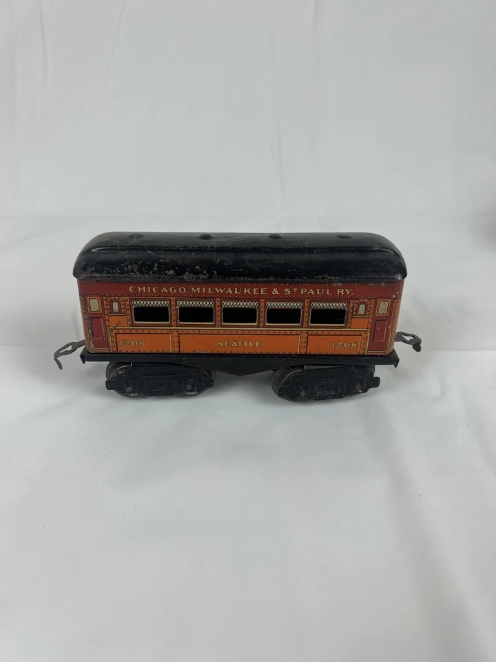 Train Set Vintage American Flyer Prewar #3011 Locomotive , 1206 1205 Seattle - Image 4 of 4