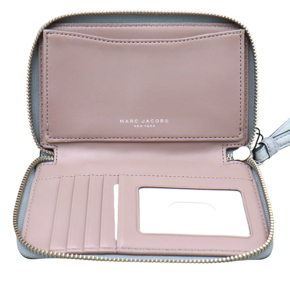 Cartera Muñequera Marc Jacobs 'Ice' Cremallera Alrededor Pequeña Cuero Guijarro Foto 3 de 4