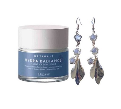 Oriflame OPTIMALS Hydra Radiance Night Cream Light help improve skin barrier50ML