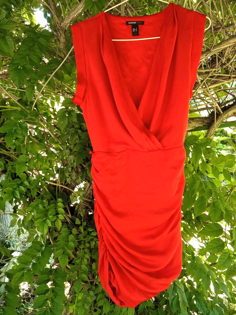 Robe Rouge Mango Taille 40 - Longueur Genou, Style Mini, Occasion Très Bon état