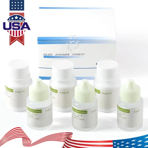Dental Permanent Glass Ionomer Cement Crown Bridge fixing Lining Luting Glue