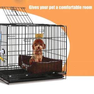 MINIMOTO Dog kennel Sliding Door Dog Crate Removable Tray With Carrying Handle