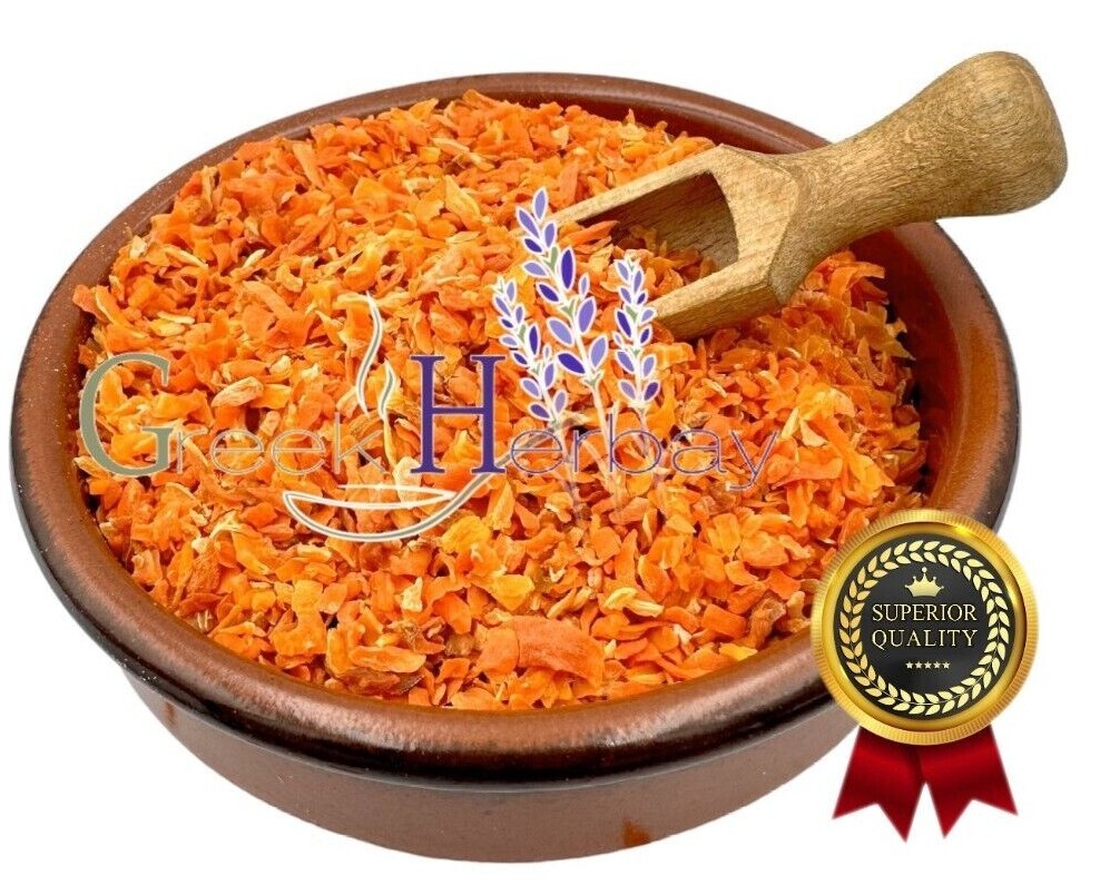 Copos secos de zanahoria vegetal deshidratado 20 g - 4,9 kg Daucus Carota