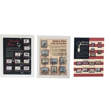 x3 Postal Commemorative Society Posters Friendly Felines / Ships / Ingenuity