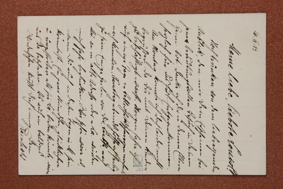 Night. Old Violinist on knees playing violin AVE MARIA. Antique postcard 1913s🌠 - Image 2 of 2