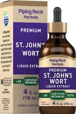St Johns Wort Tincture | 4 Fl Oz | Alcohol Free Liquid Extract | by Piping Rock 