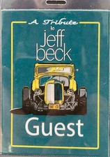 ERIC CLAPTON JEFF BECK 2023 TRIBUTE BACKSTAGE LAMINATED PASS GUEST GREEN