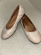 Vionic Desiree Quilted Cap Toe Nude Ballet Flat Sz 5 LN 