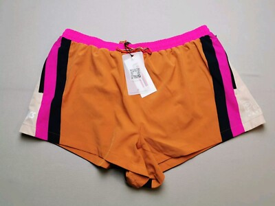 Asics x P.E Nation Damengröße L Sequence Shorts (neu mit Etikett) in Golden Oak Brown 