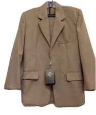 Boys Khaki Bijan Kids Collection 2-Piece Suit New For All Seasons Sizes 4 - 8