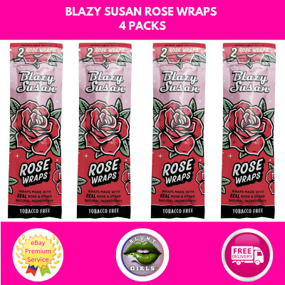 Blazy Susan Rose Wraps 4er-Packungen wiederverschließbare Tasche KOSTENLOSES VERSAND MIT VERFOLGUNG