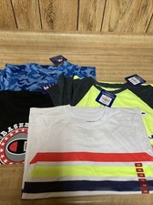 Lot Of 4 Champion Boys Short Sleeve Shirts Size 7/8 Brand New