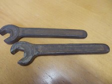 VINTAGE TOOLS 2 OLD 8" SPANNERS SAME SIZE 1" GAP #526