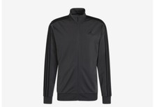 adidas men Essentials Warm-Up 3-Stripes Track Jacket Solid Grey/Black