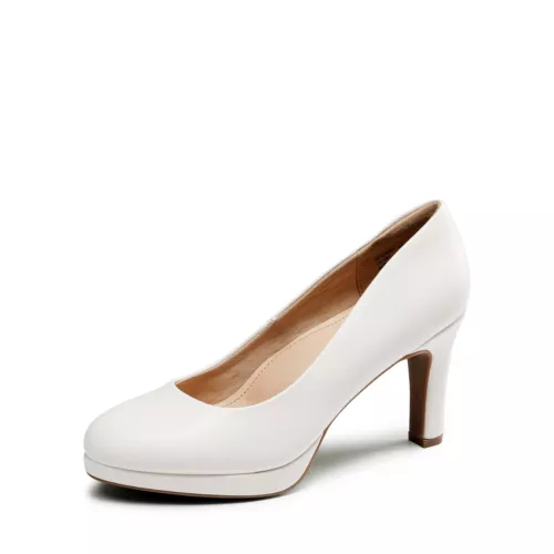 Women Slip On Pump Shoes Round Toe Low Heel Wedding Dress Platform Pump Shoes - Foto 9 di 17