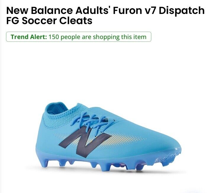 New Balance Furon Pro V7+ HG Soccer Cleats Blue FuelCell NEW New Balance Furon Pro V7+ HG Soccer Cleats Blue FuelCell NEW