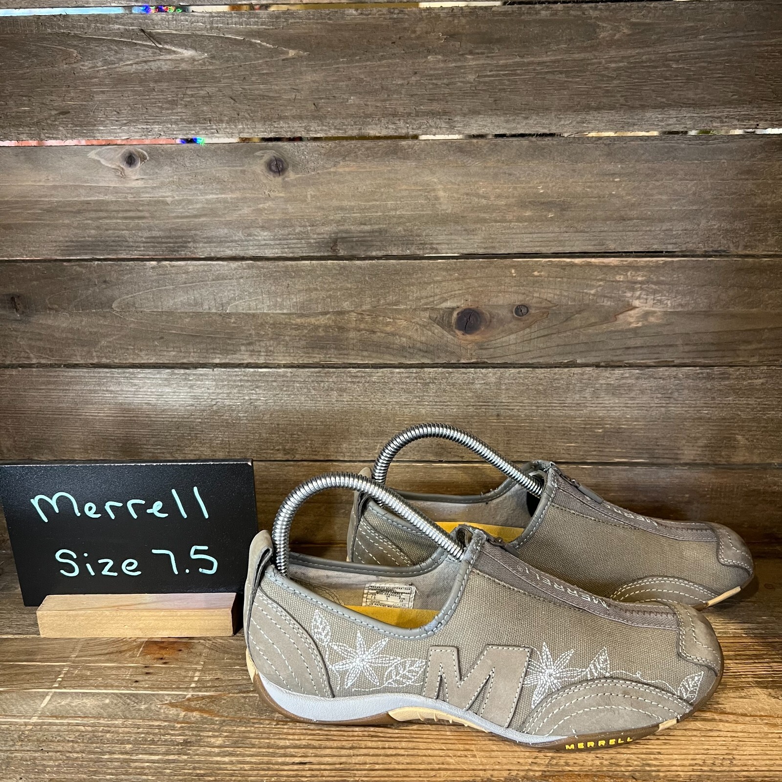Scarpe da ginnastica donna Merrell Barrado sportive in pelle marrone misura 7 5 M