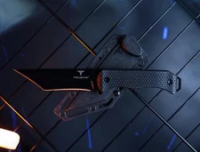 TAKUMITAK 9" Full Tang Tactical Tanto Hunting Knives w/ MOLLE Webbing Clip