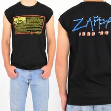 80s Vintage Frank Zappa T Shirt Muscle Tee Screen Stars Zappa 1984 Tour Size M