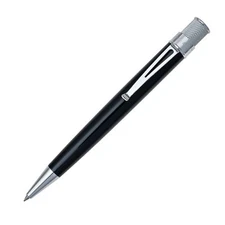 Retro 51 Tornado Black Lacquer Rollerball Pen NEW VRR-1301
