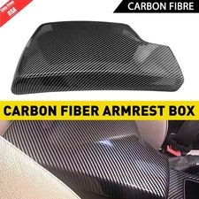 Carbon Fiber Armrest Center Console Cover Trim For BMW 3 Series E90 E91 E92 E93