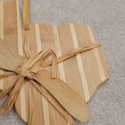 Bamboo Texas Cutting Board Charcuterie Cheese Tool Spreader Lone Star State Gift - Picture 4 of 10