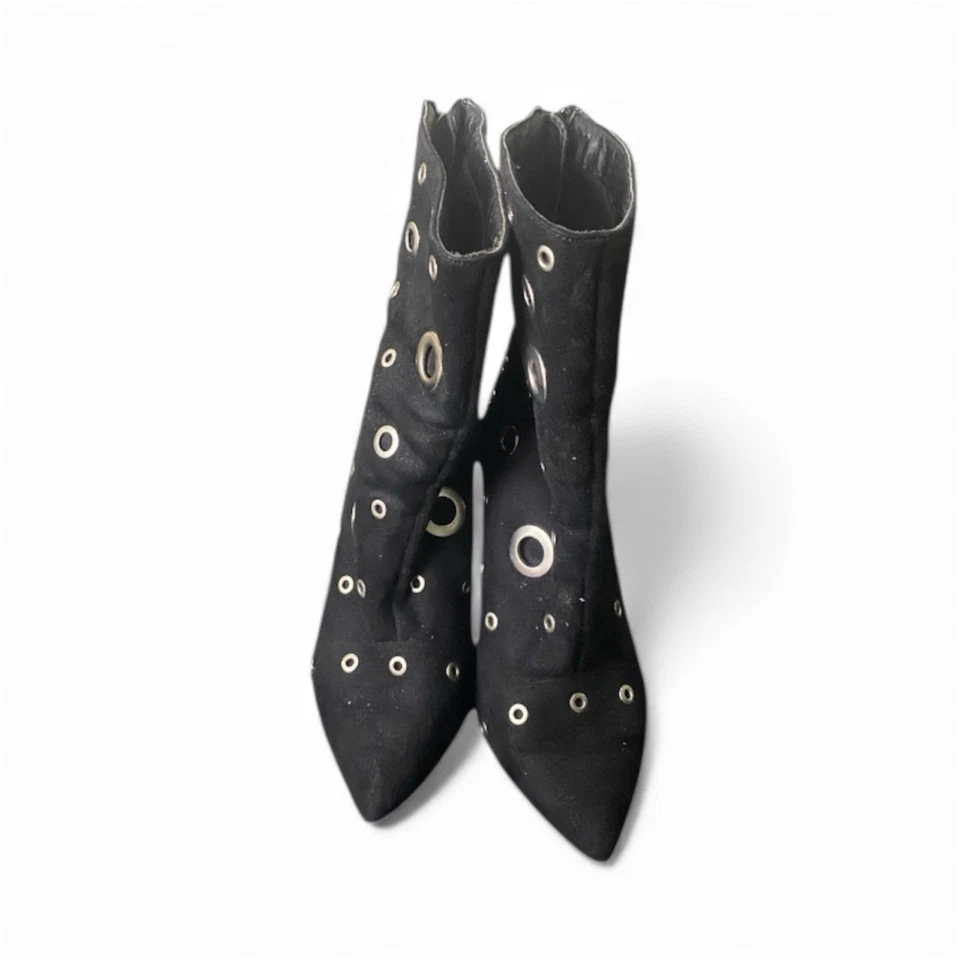 Botines Michael Antonio negros gourmet imitación gamuza para mujer talla 7 Foto 2 de 4