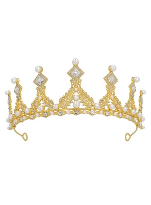 Goldenes Perlendiadem - Funkelnder Kopfschmuck für die Märchenprinzessin - Bild 1 von 4
