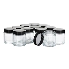 4OZ Glass Jars with Lids, Hoa Kinh Small Glass Jars, 12 Pack Empty Round Cann