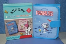 PEANUTS Snoopy BOOK TYPE POUCH Blue Space explorer Multi-purpose pouch,7 pockets