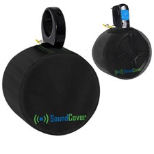 Black 600D Marine Wake Tower Speaker Covers   Medium H 9.8"  W 9.8"  D 12"...