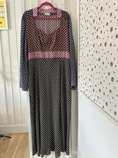 Rixo Priscilla Shibori Midi Dress Blouse Skirt Split 6XL UK 26 NEW £230