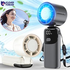 Portable Handheld Turbo Fan with Ice Cooler Rechargeable Gift for Summer Outdoor