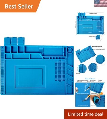 Anti-Slip Silicone Repair Mat with Magnetic Areas for Organized Electronics Work