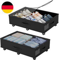 Babenest Unterbettkommode Mit 6 Rollen, 2 StüCk Faltbare Unterbett Aufbewahrungs