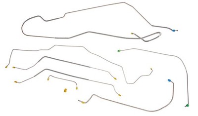 JEGS 13723 Complete Brake Line Set 1968-1970 Chevy Chevelle Power Disc Brake Con