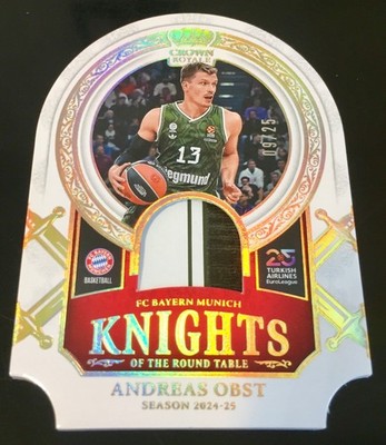 24/25 Crown Royale Andreas Obst 2 Color Patch Knights 9/25 Bayern Munich