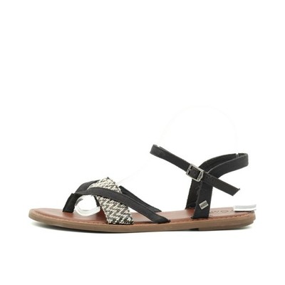 TOMS Damen Sandalen EU 40 Ethno Vegan Sandale Schwarz